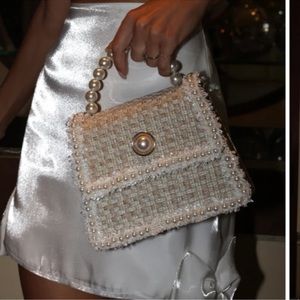 12th Tribe: Raquel Woven Pearl Bag